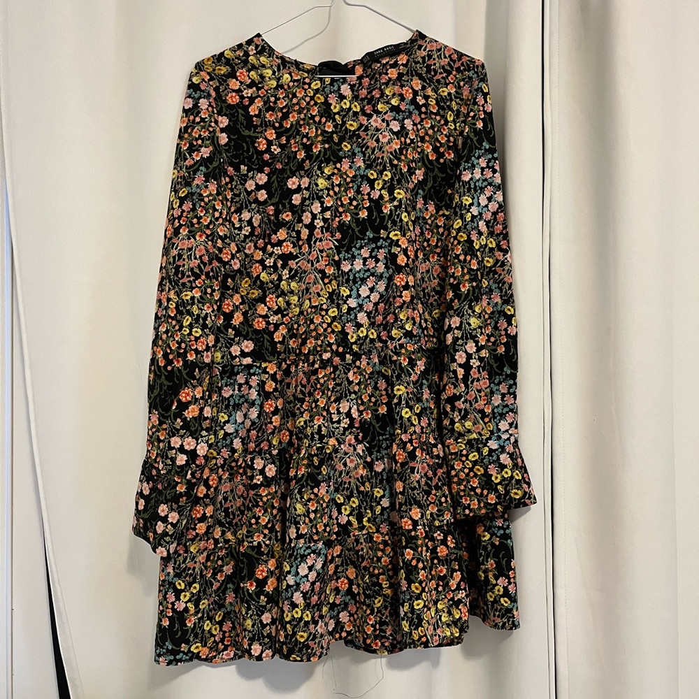 Zara floral mini dress